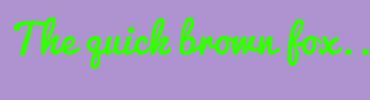 Image with Font Color 32FF00 and Background Color AE93D0